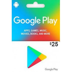 گیفت کارت 25 دلاری گوگل پلی آمریکا