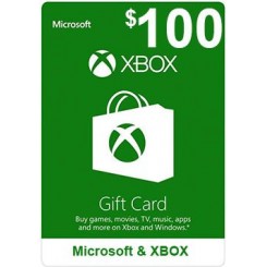 گیفت کارت 100 دلاری ایکس باکس Xbox